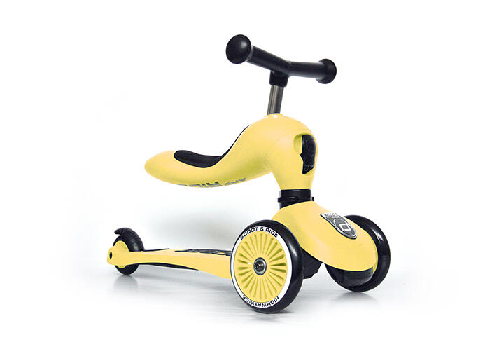 Trottinette 2-en-1 avec siège & 3 roues - Highwaykick 1 Citron 2/5
