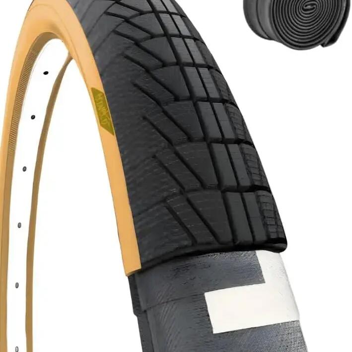 Ecovelo Pair of 2 Tyres 20x1.75 (47-406) Gumwall Side for City Bike