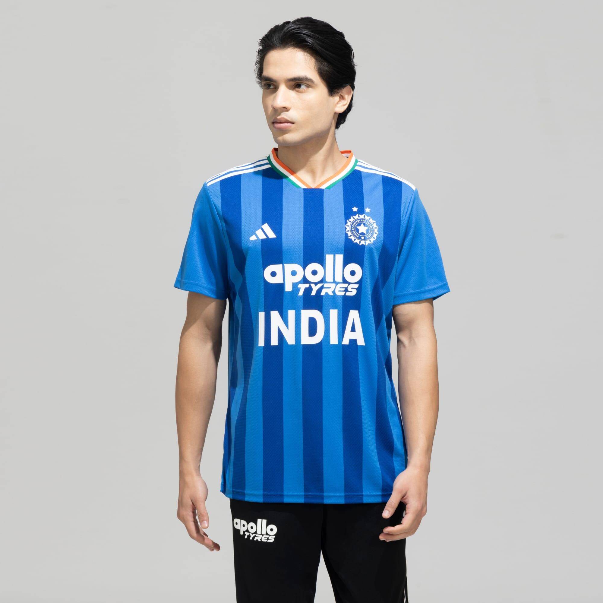 Adidas INDCRI T20IFJSY Men Cricket Jerseys Blue -  1