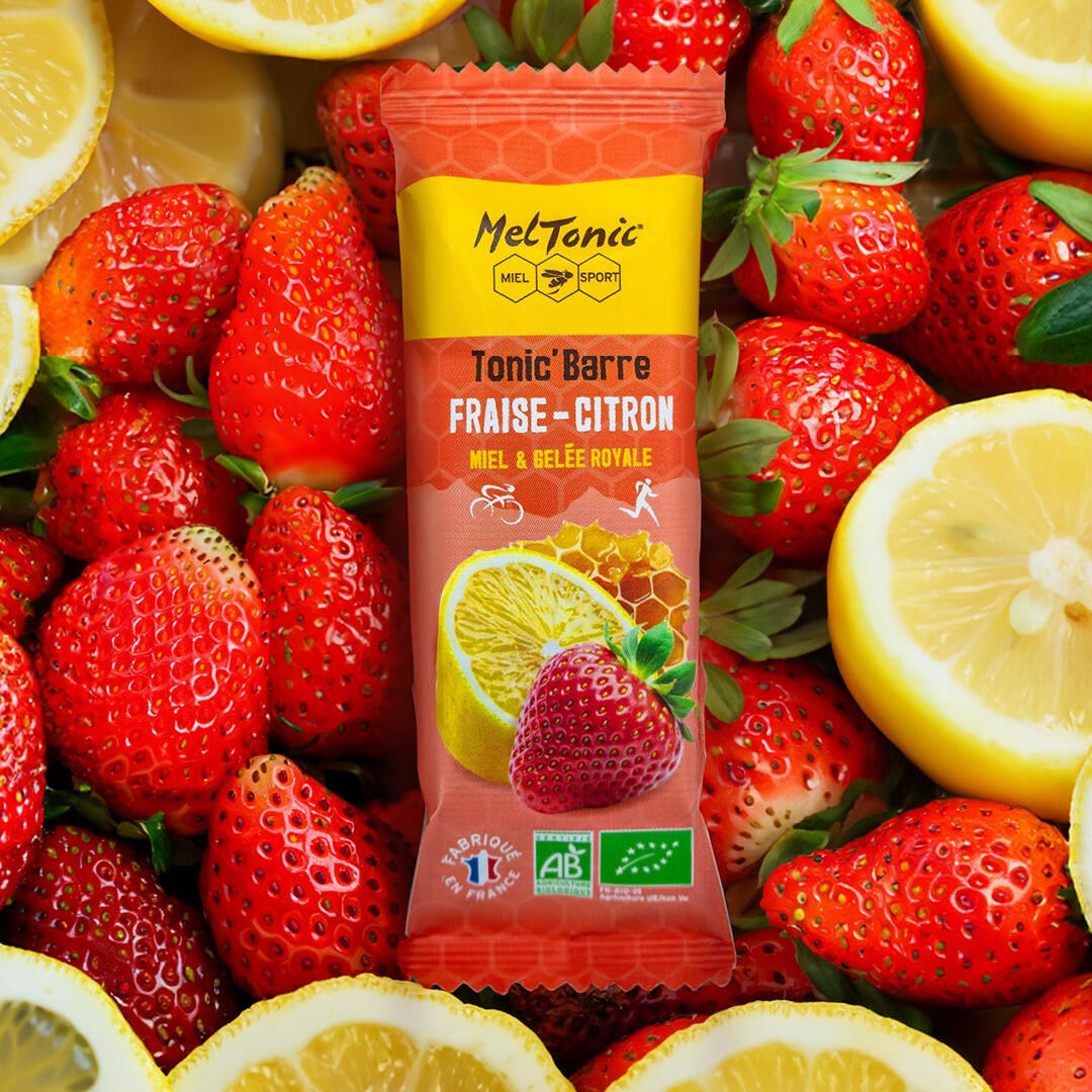 Barre énergétique bio Meltonic fraises/citron Pack de 4 3/7