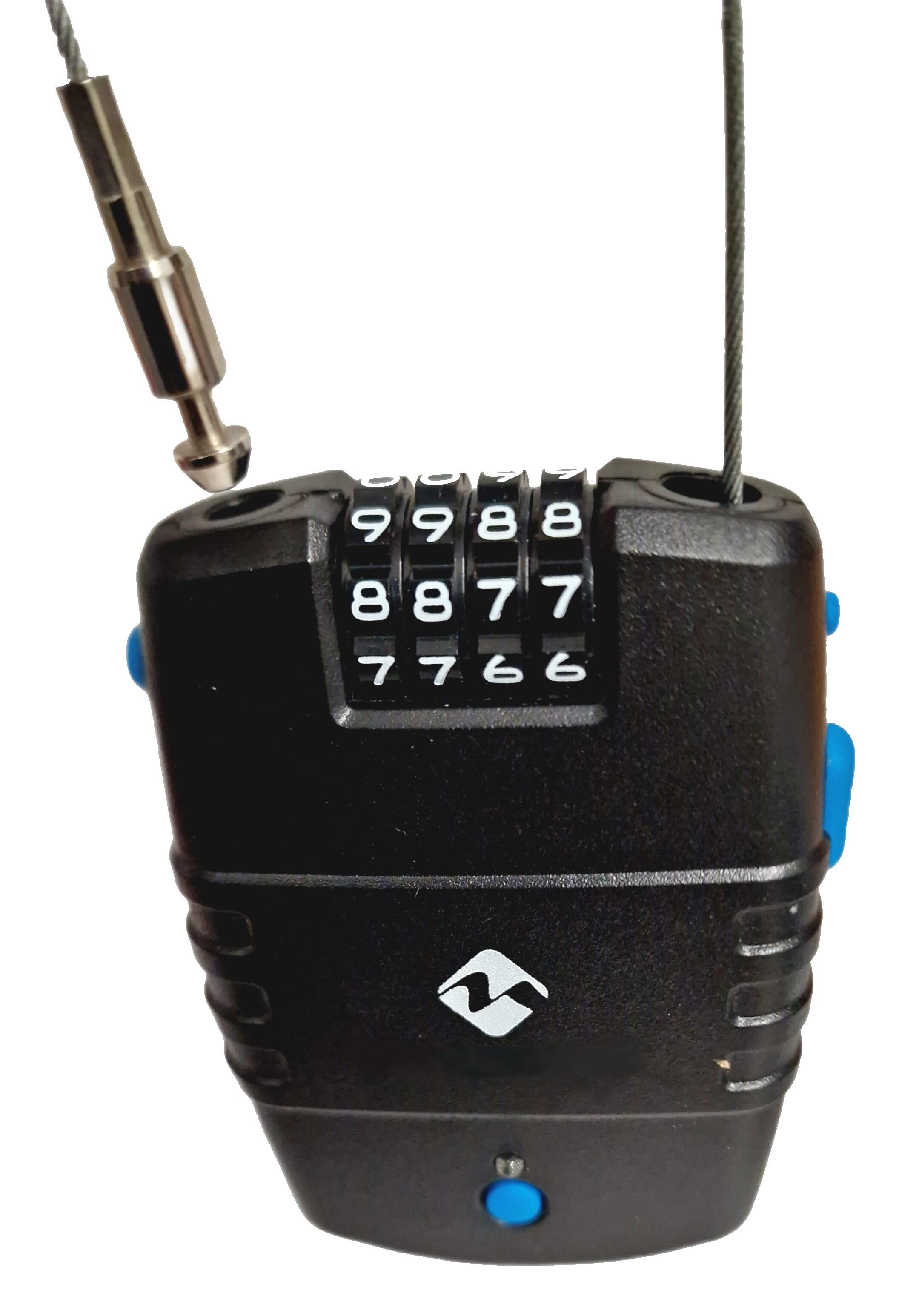 M-Wave Zahlenschloss Lock n Roll Alarm, Schwarz 7/7