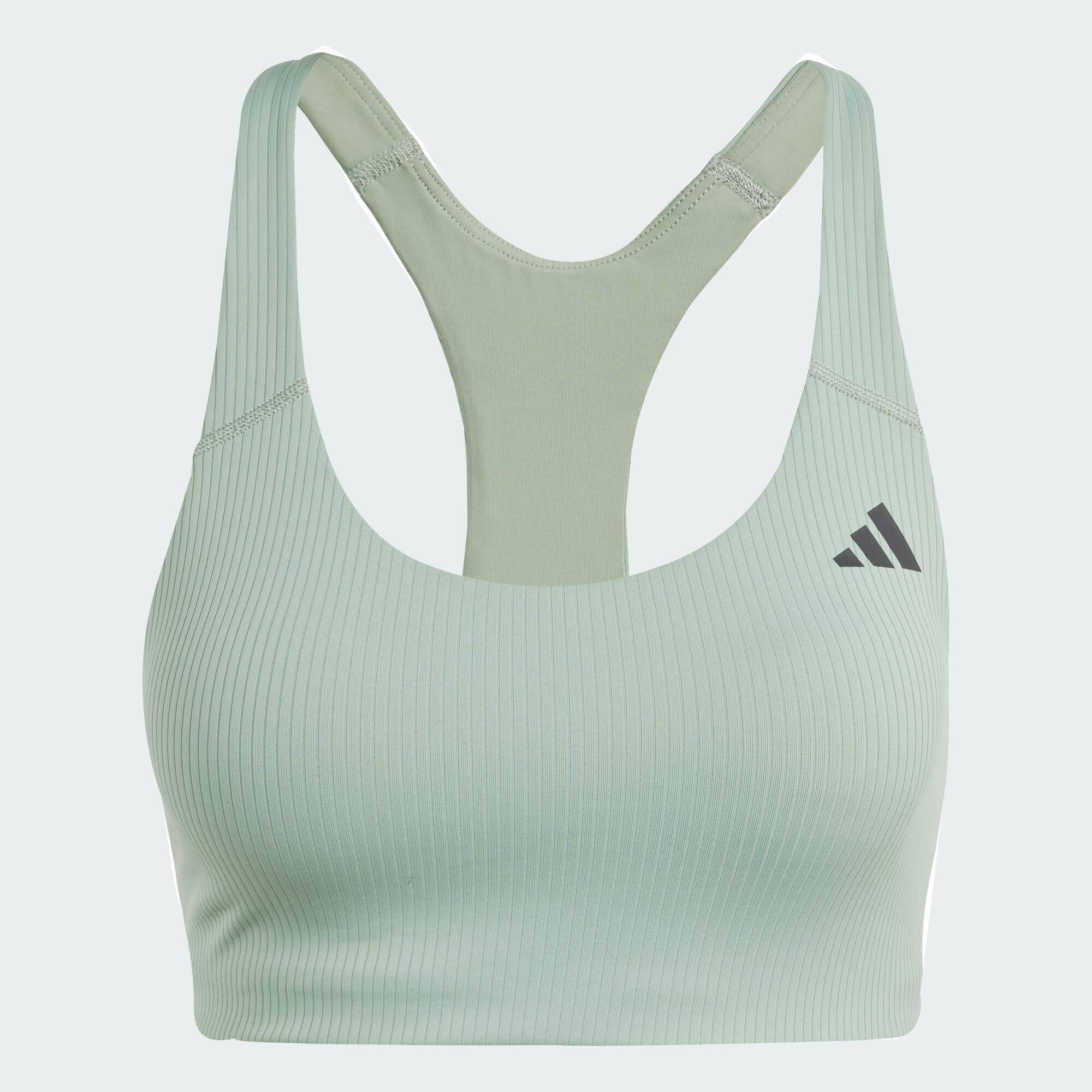 Adidas PWI RIB MS Women Training Bra Green -  1