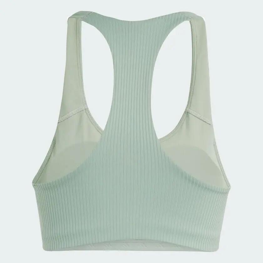 Adidas PWI RIB MS Women Training Bra Green -  2