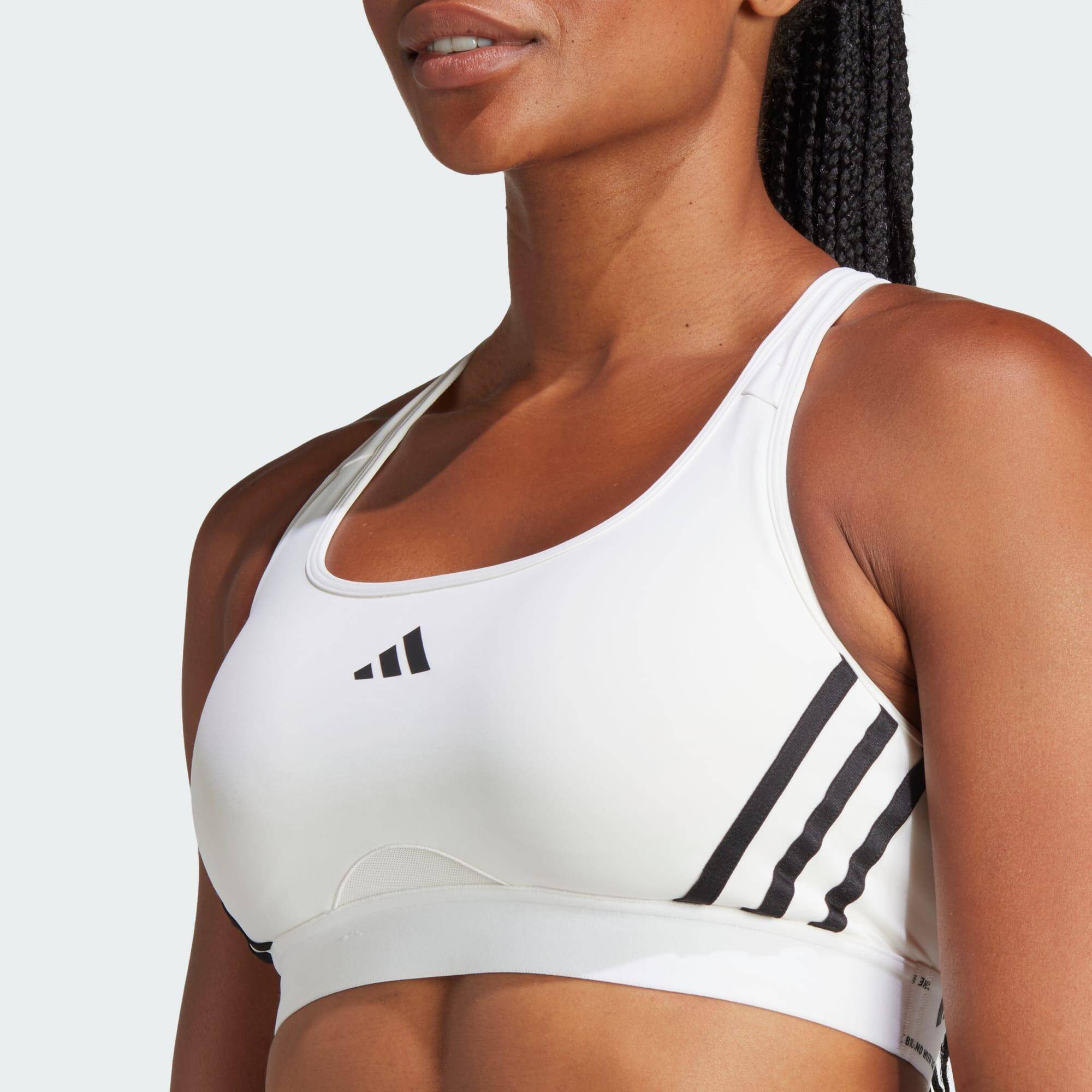 Adidas PWRCT MS 3S BRA Women Training Bra White -  4