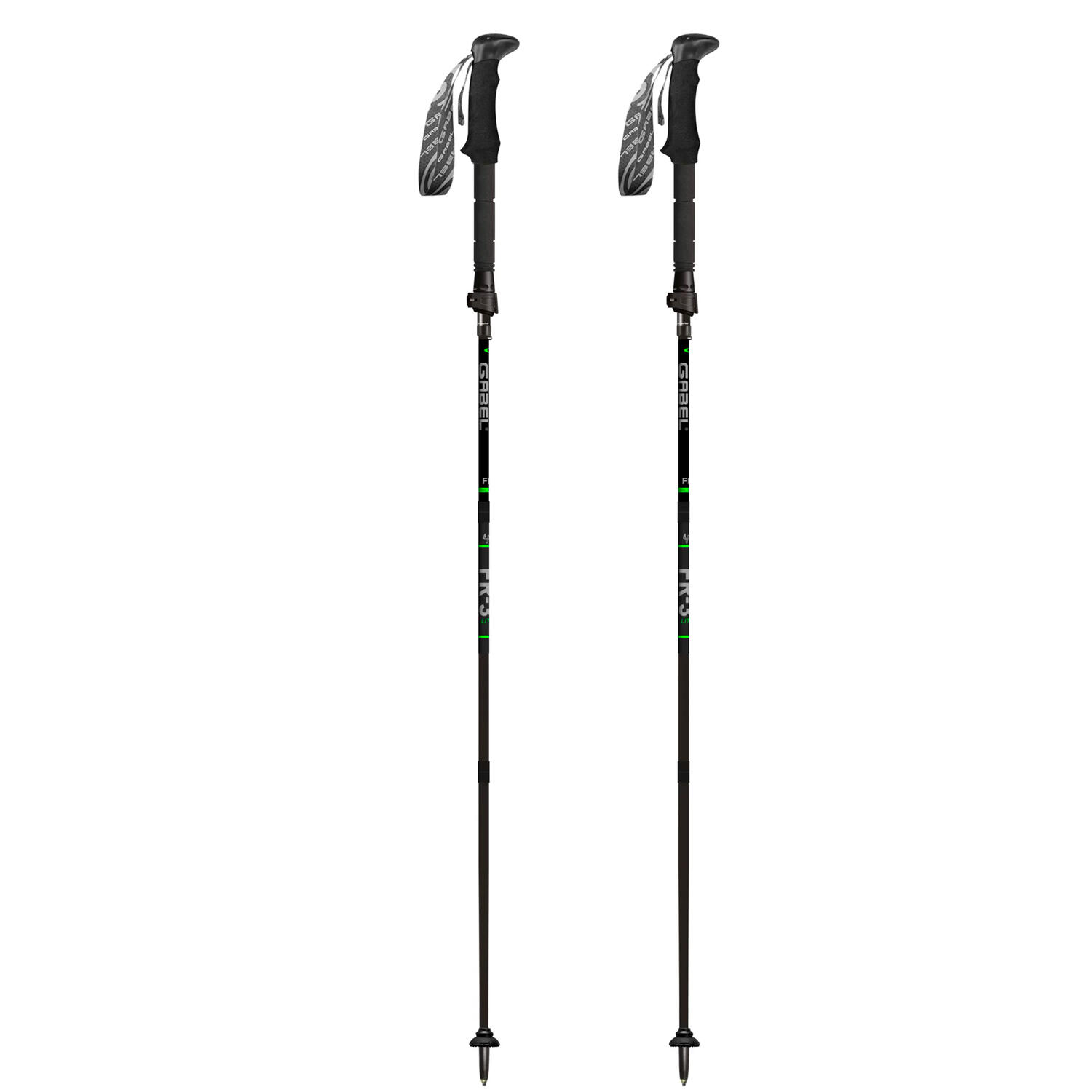 Bastón de trekking FR-3 EF (1 PAR) Gabel negro 2/7