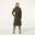 Trench Coat Long Rain Jacket  Women  Green