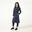 Trench Coat Long Rain Jacket  Women Deep Marine