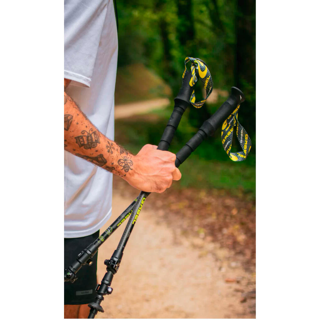 Bastón de trekking CARBON FORCE FLK (1 PAR) Gabel negro 5/7