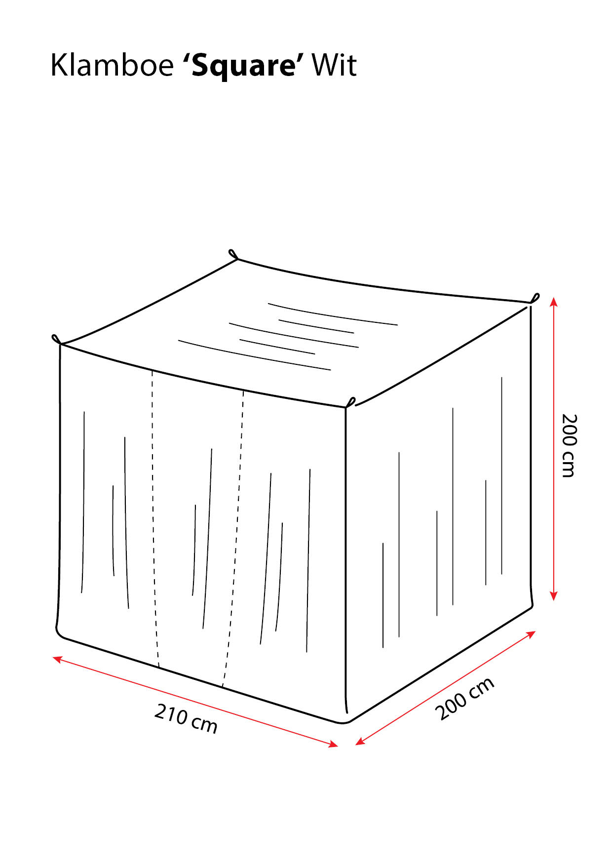 Deconet klamboe Square Wit -L210xB200 xH200cm 2/5