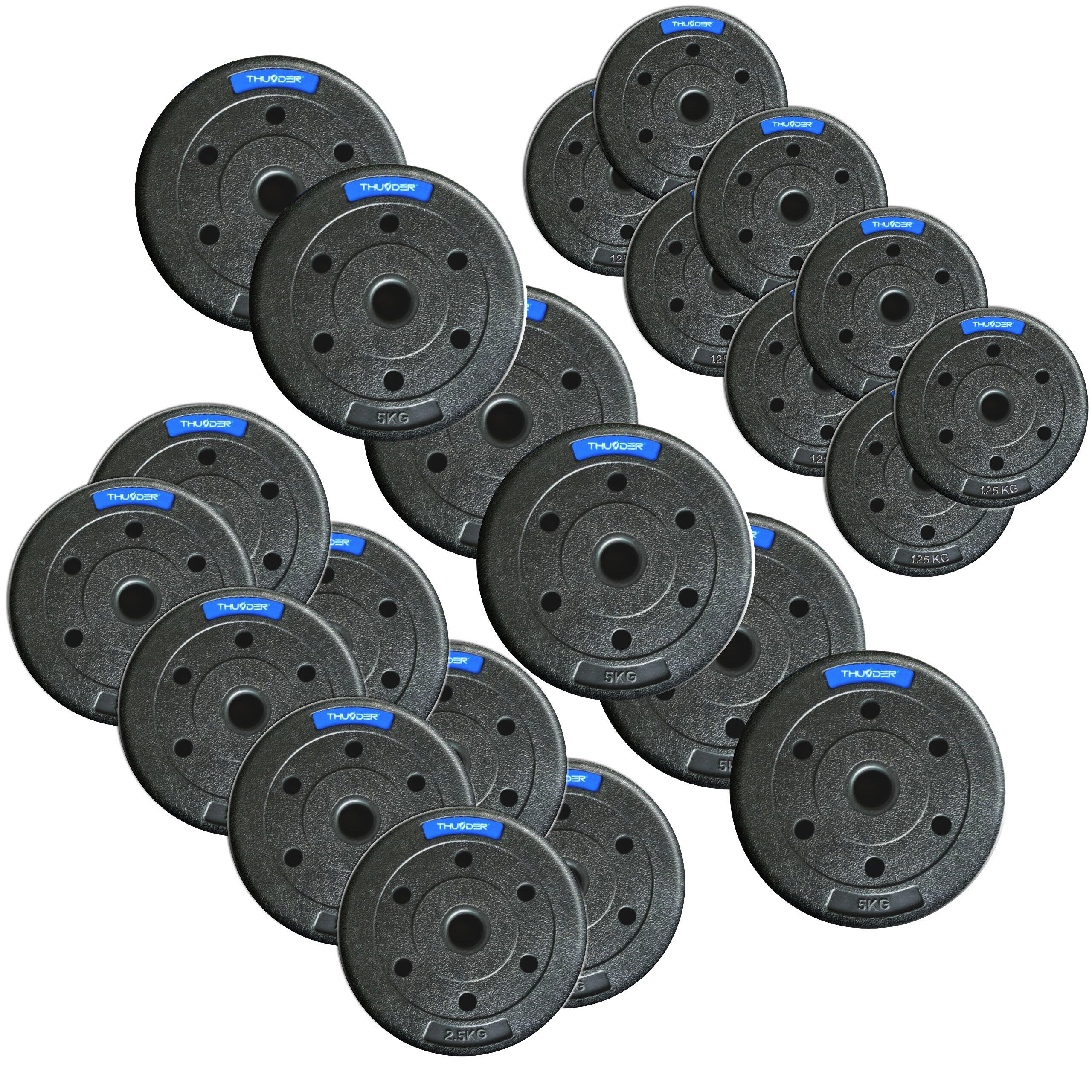 Zestaw obciążeń kompozytowych Thunder SET-B-08-60KG (6x5 8x2,5 8x1,25) 2/6