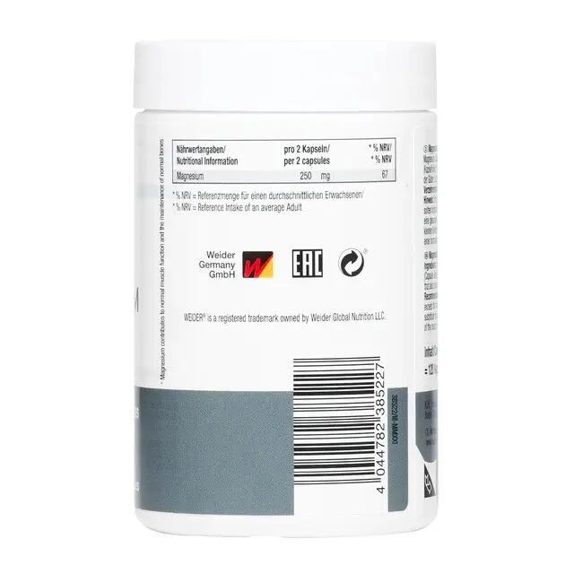 Weider Magnesium Complex 120 capsule 250 mg 3/5