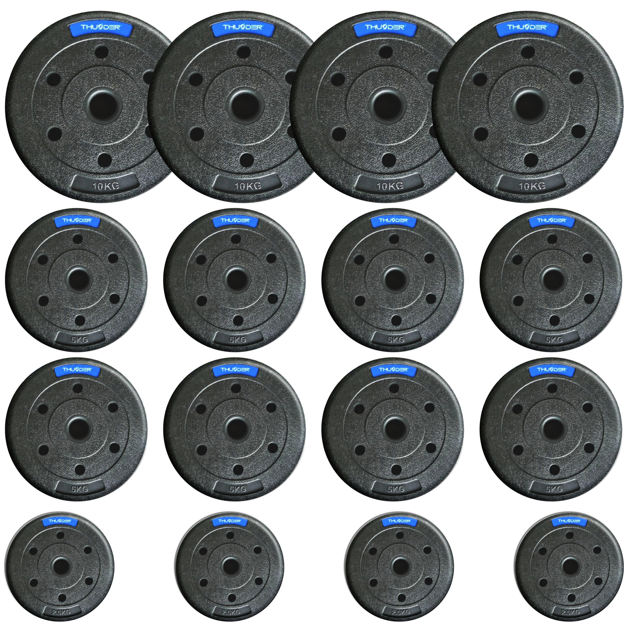 Zestaw obciążeń kompozytowych Thunder SET-B-10-90KG (4x10 8x5 4x2,5) 2/4