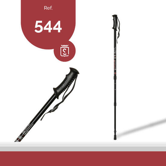 Bâton de trekking en aluminium extensible noir 65 - 135cm