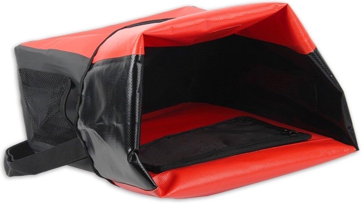 Alforja individual de 21 litros roja para bicicleta eléctrica o urbana 3/6
