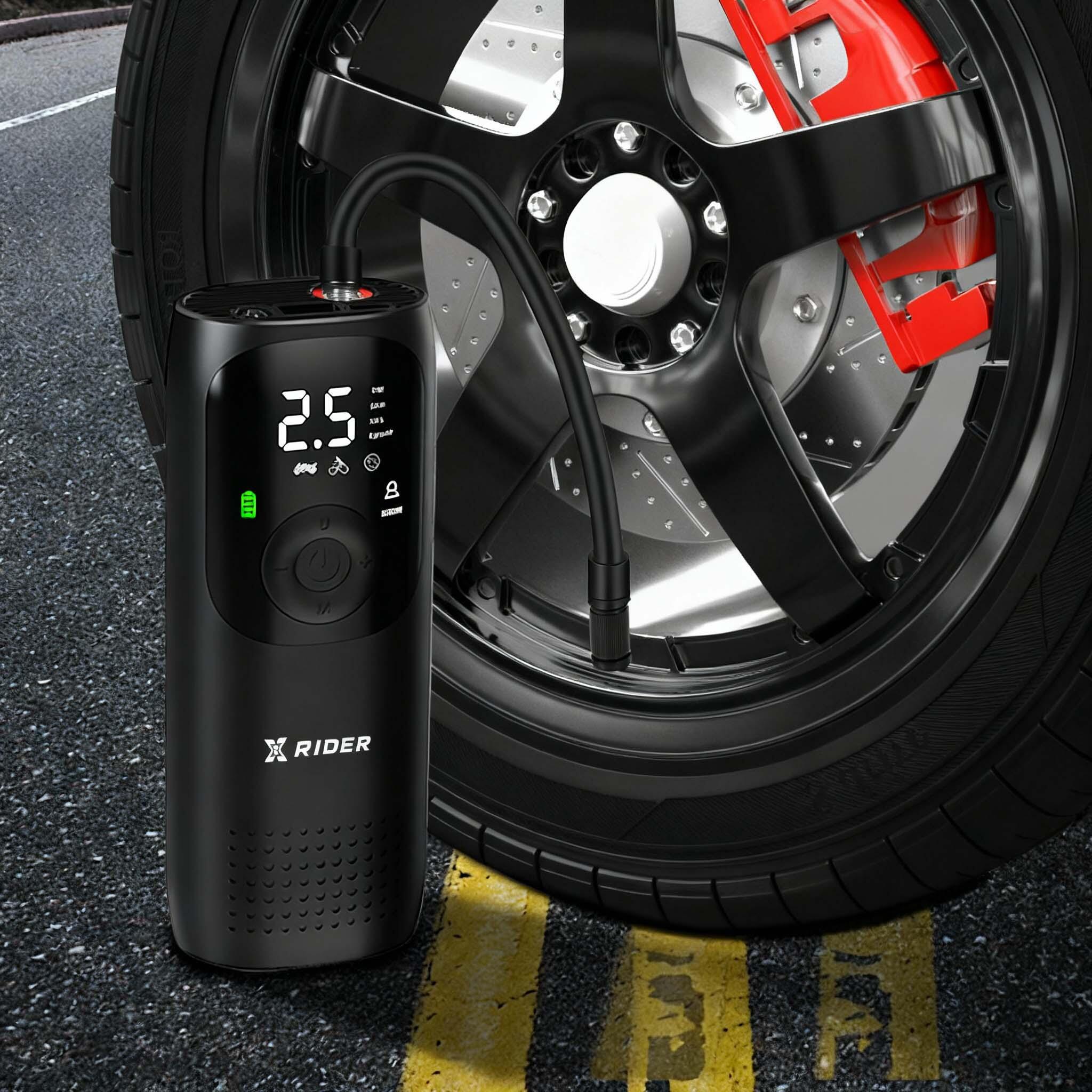 Pompka Rowerowa Elektryczna Uniwersalna Kompresor do Hulajnóg XRIDER  Powerbank 7/7