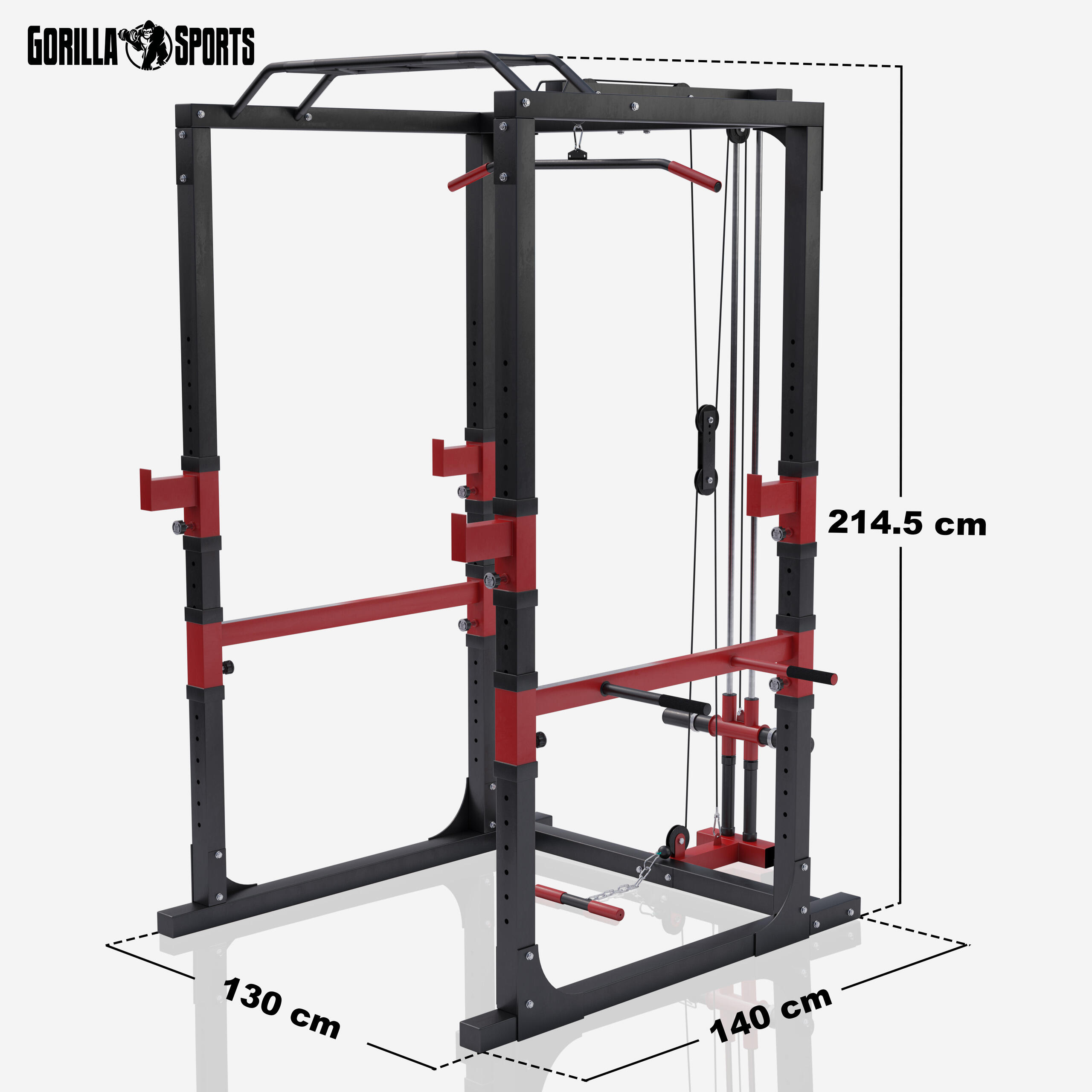 ENSEMBLE STATION DE TRACTION, CAGE A SQUAT, POULIES | MUSCULATION 2/7