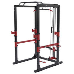 ENSEMBLE STATION DE TRACTION, CAGE A SQUAT, POULIES | MUSCULATION