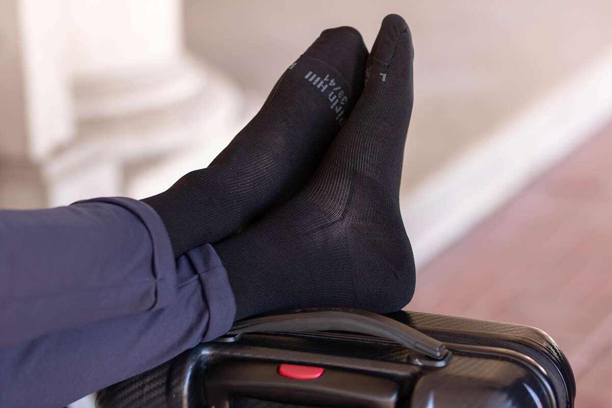 Chaussettes de compression longues 3/4 en coton mercerisé 3/5