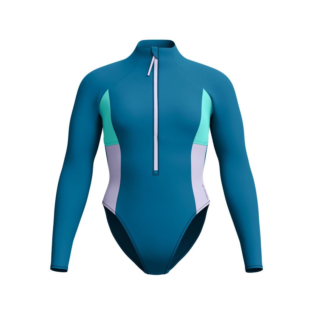 Maillot de bain femme Speedo L/S Clrblck Zip 5/7