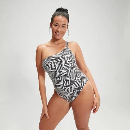 SPEEDO SPEEDO Vêtements de natation ECO PRINT ASYMMETRIC 1P BLA/WHI Femmes