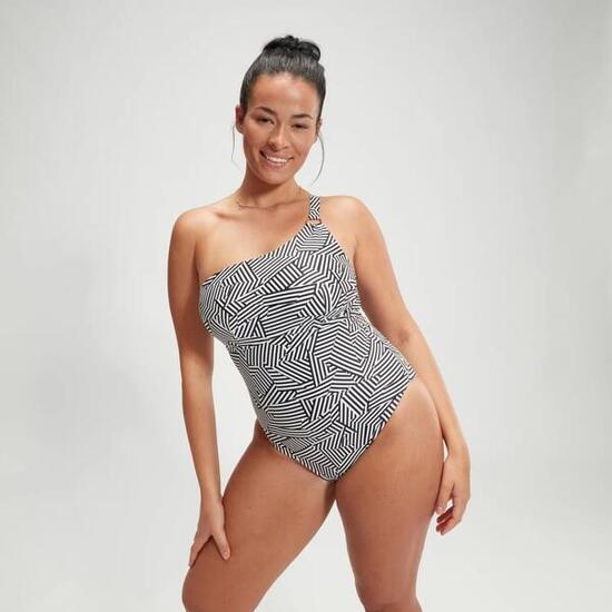 SPEEDO SPEEDO Vêtements de natation ECO PRINT ASYMMETRIC 1P BLA/WHI Femmes