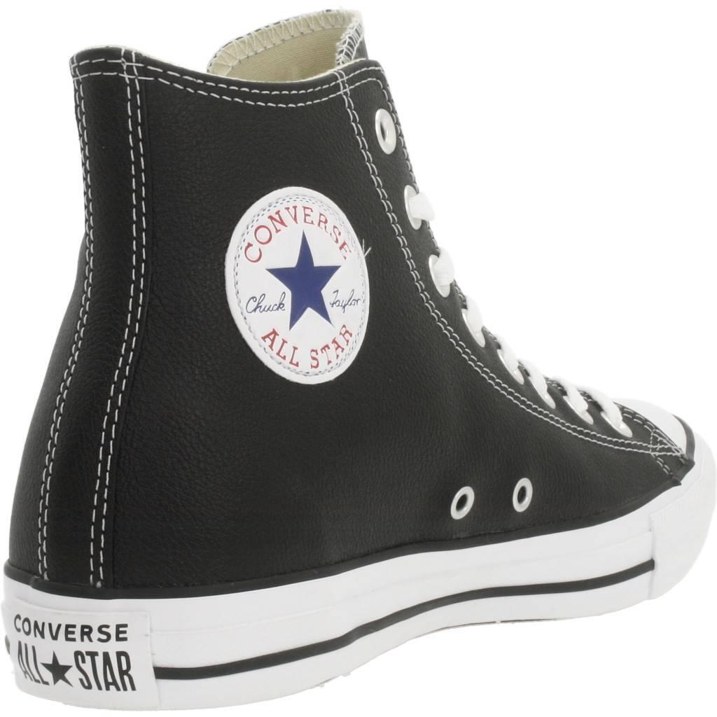 Baskets Converse Chuck Taylor HI Leather, Noir, Unisexe 3/5