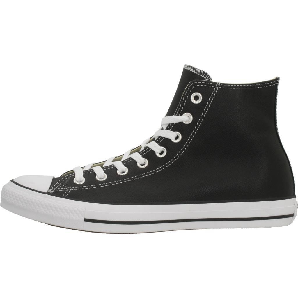 Baskets Converse Chuck Taylor HI Leather, Noir, Unisexe 2/5