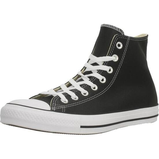 Baskets Converse Chuck Taylor HI Leather, Noir, Unisexe