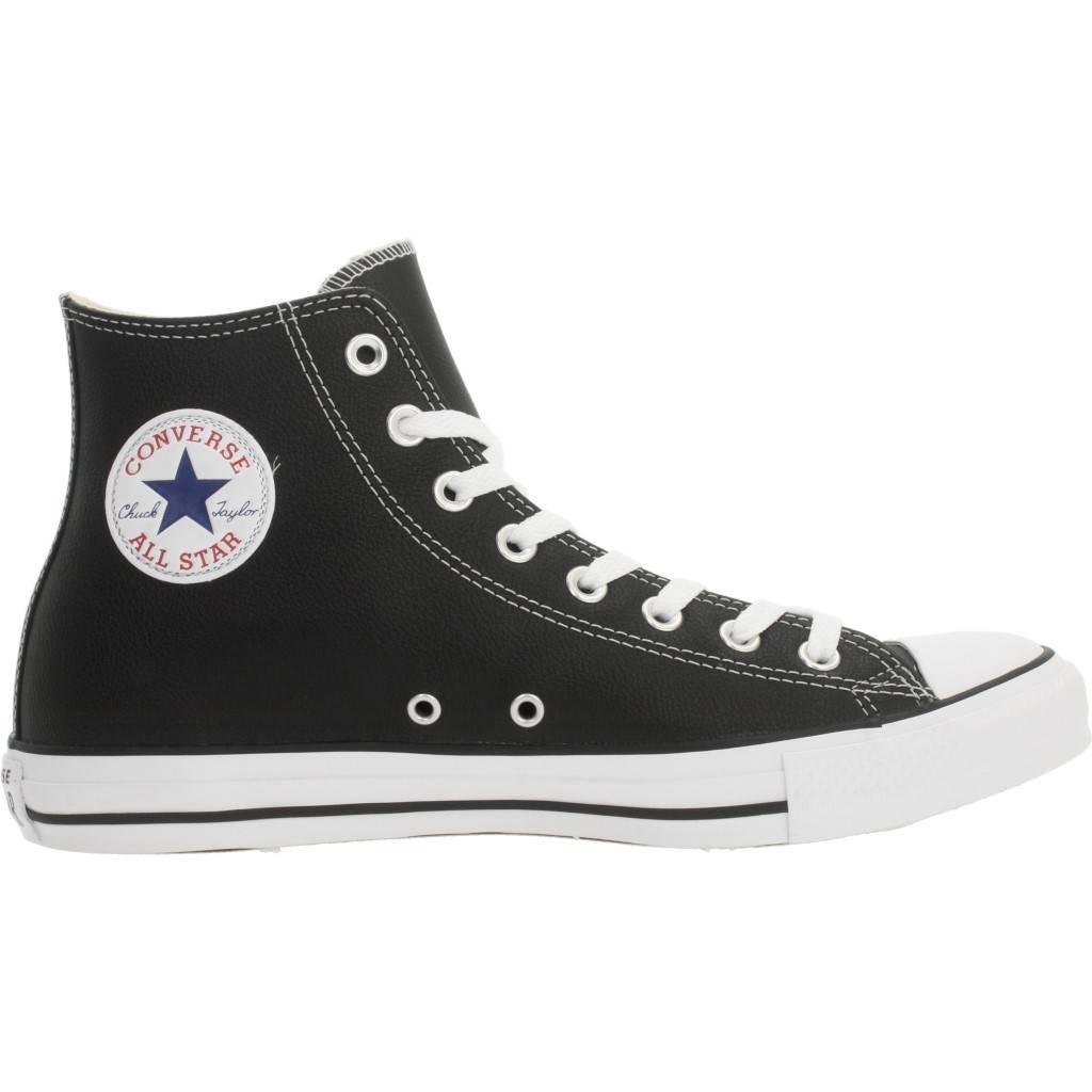 Baskets Converse Chuck Taylor HI Leather, Noir, Unisexe 4/5