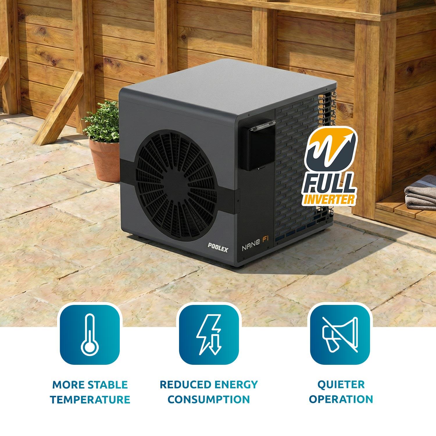 Nano FI 3 kW Full Inverter – Pompa di calore connessa per piccole piscine 2/7