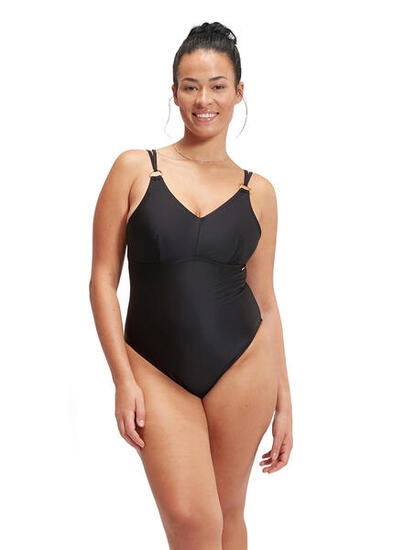 Maillot Speedo Shaping Strappy femme - Noir