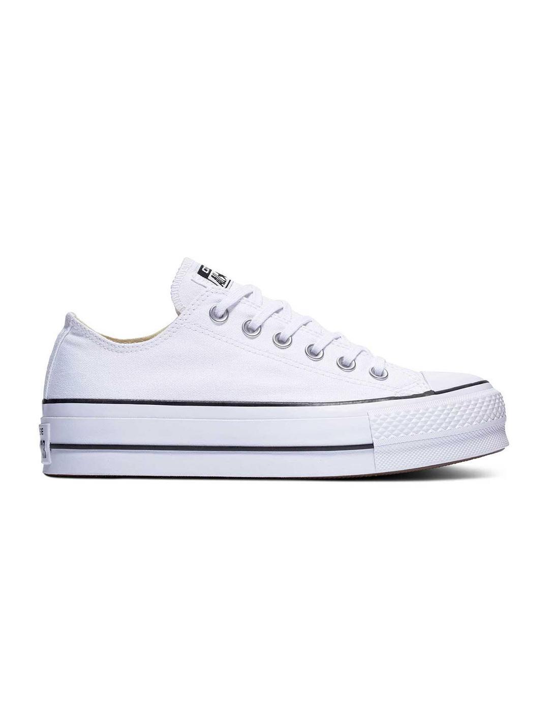 Zapatillas Converse Mujer Chuck Taylor All Star Platform Canvas blanco 3/7