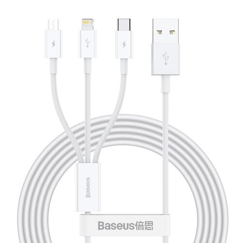BASEUS Kabel Baseus Superior 3 v 1 - Lightning/USB-C/Micro USB, 1,5 m.