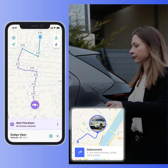 Tracker GPS Pro 4G LTE-M Voiture Moto - 1 An Inclus