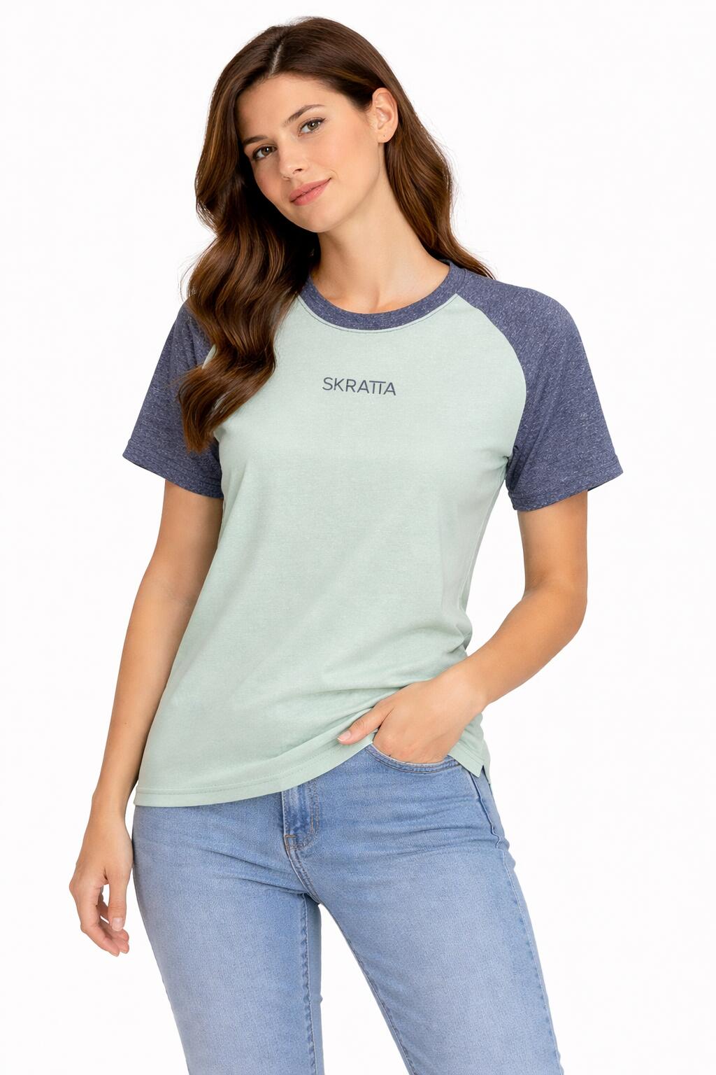 blasses Minzgrün / navyblau