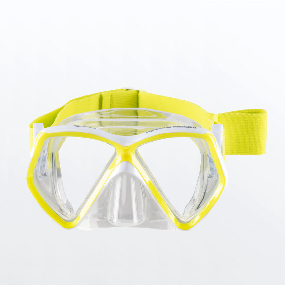 Combo Enfant Snorkeling PIRATE NEON Jaune Blanc Clear 3/4