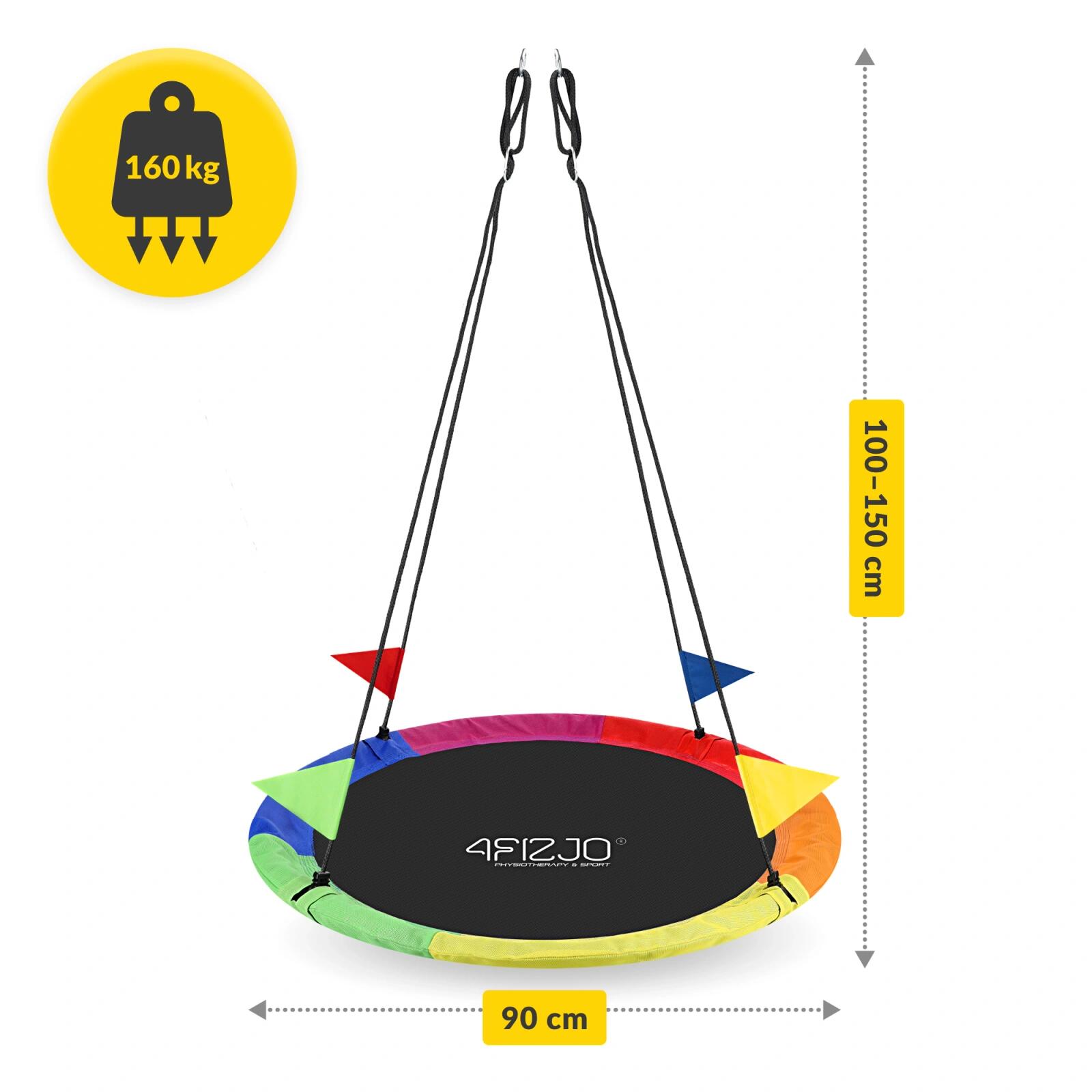 Huśtawka ogrodowa dla dzieci S Bocianie Gniazdo 4FIZJO 90 cm 2/7