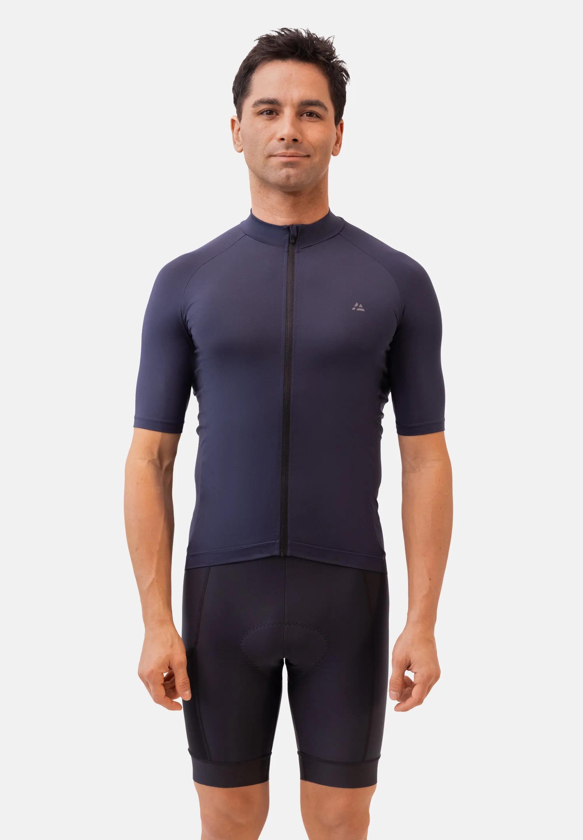 Maglia ciclismo uomo manica corta con zip intera 3/5