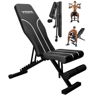 Breaking limits fitnessbank - fitness halterbank tot 300kg - inklapbaar