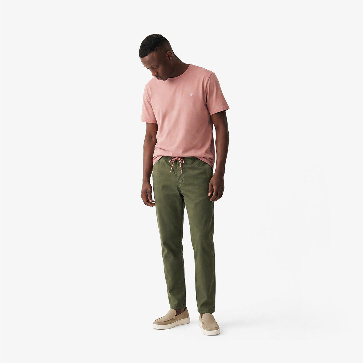 Camiseta de cuello redondo Théo de algodón rosa 6/6