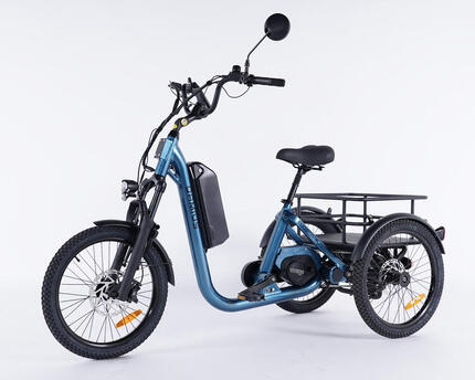 Tricycle adulte électrique EVASION EVO moteur pédalier 95Nm - Roues 20