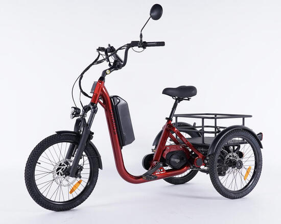 Tricycle adulte électrique EVASION EVO moteur pédalier 95Nm - Roues 20