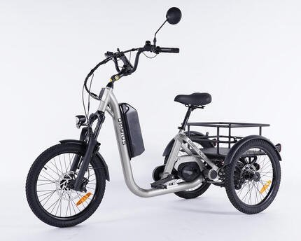 Tricycle adulte électrique EVASION EVO moteur pédalier 95Nm - Roues 20