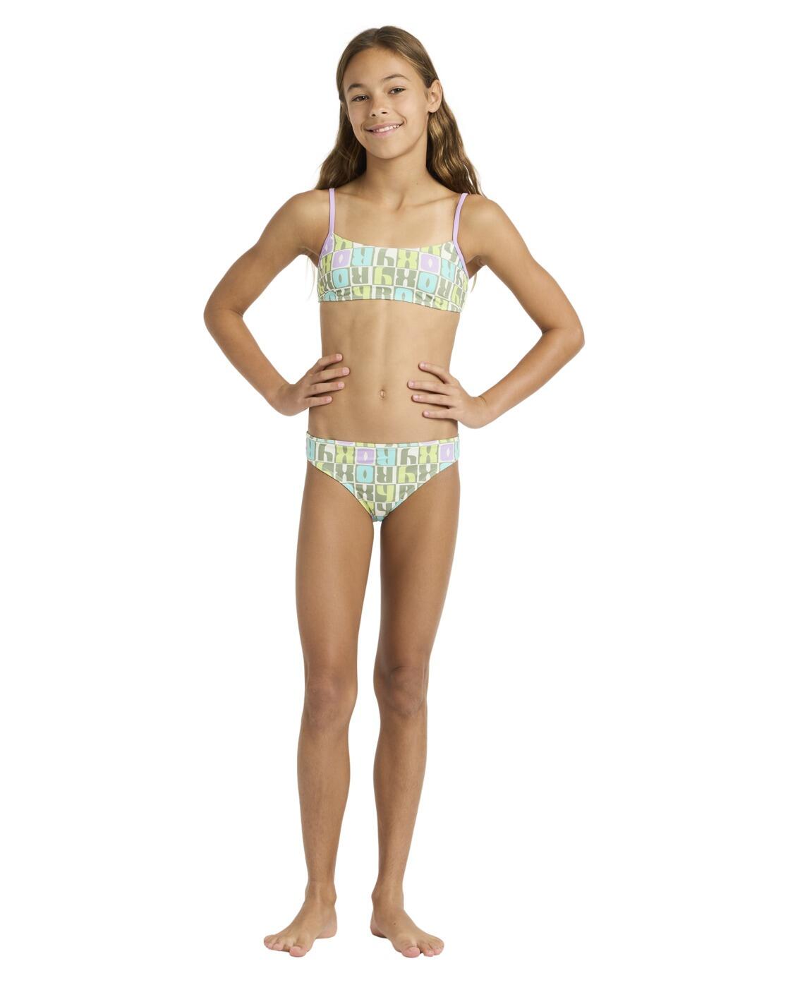 Bikini bralette LETTER UP SET Verde Niña 4/4