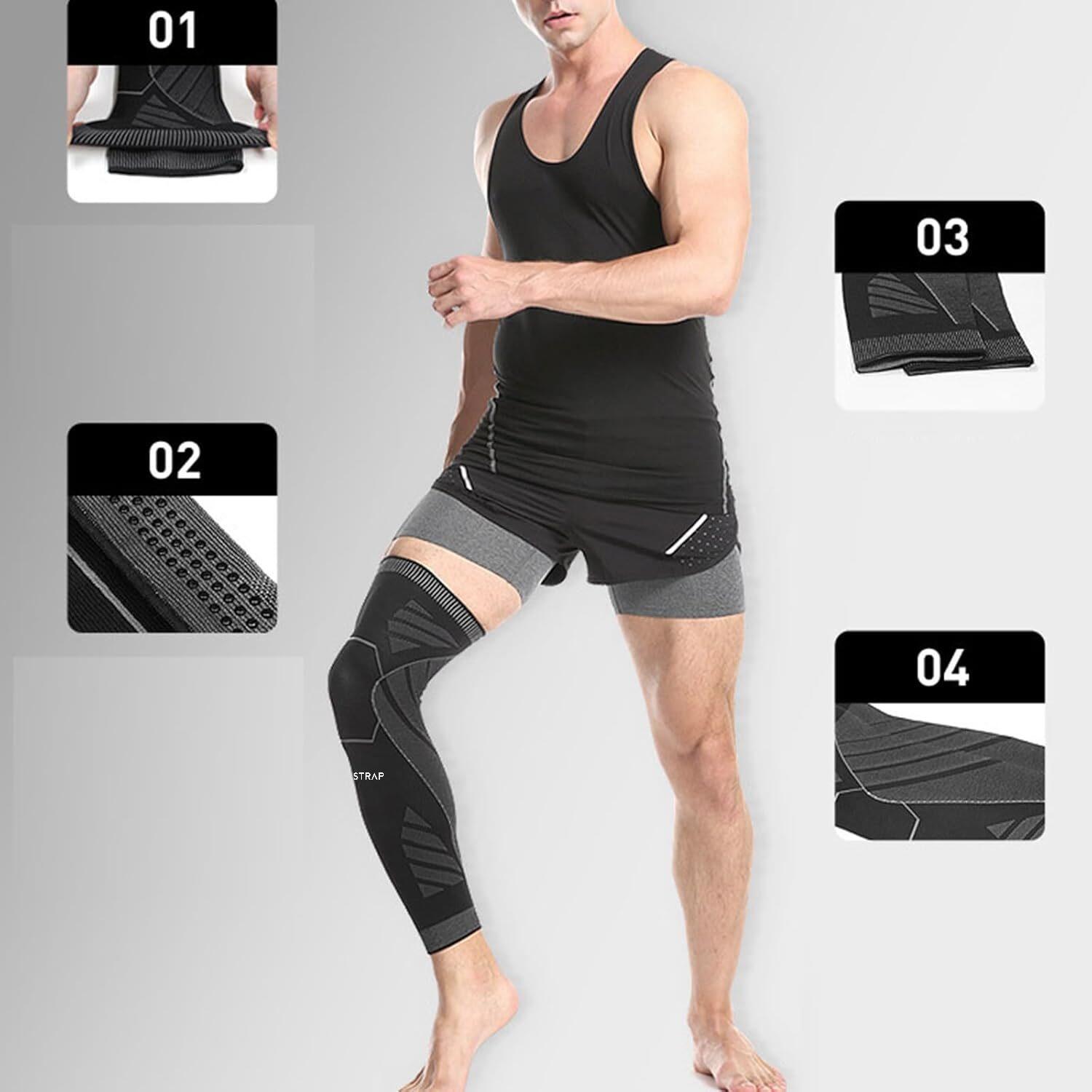 Genouillère longue fine - jambe, genou, cuisse, mollet - Jambière de compression 5/7