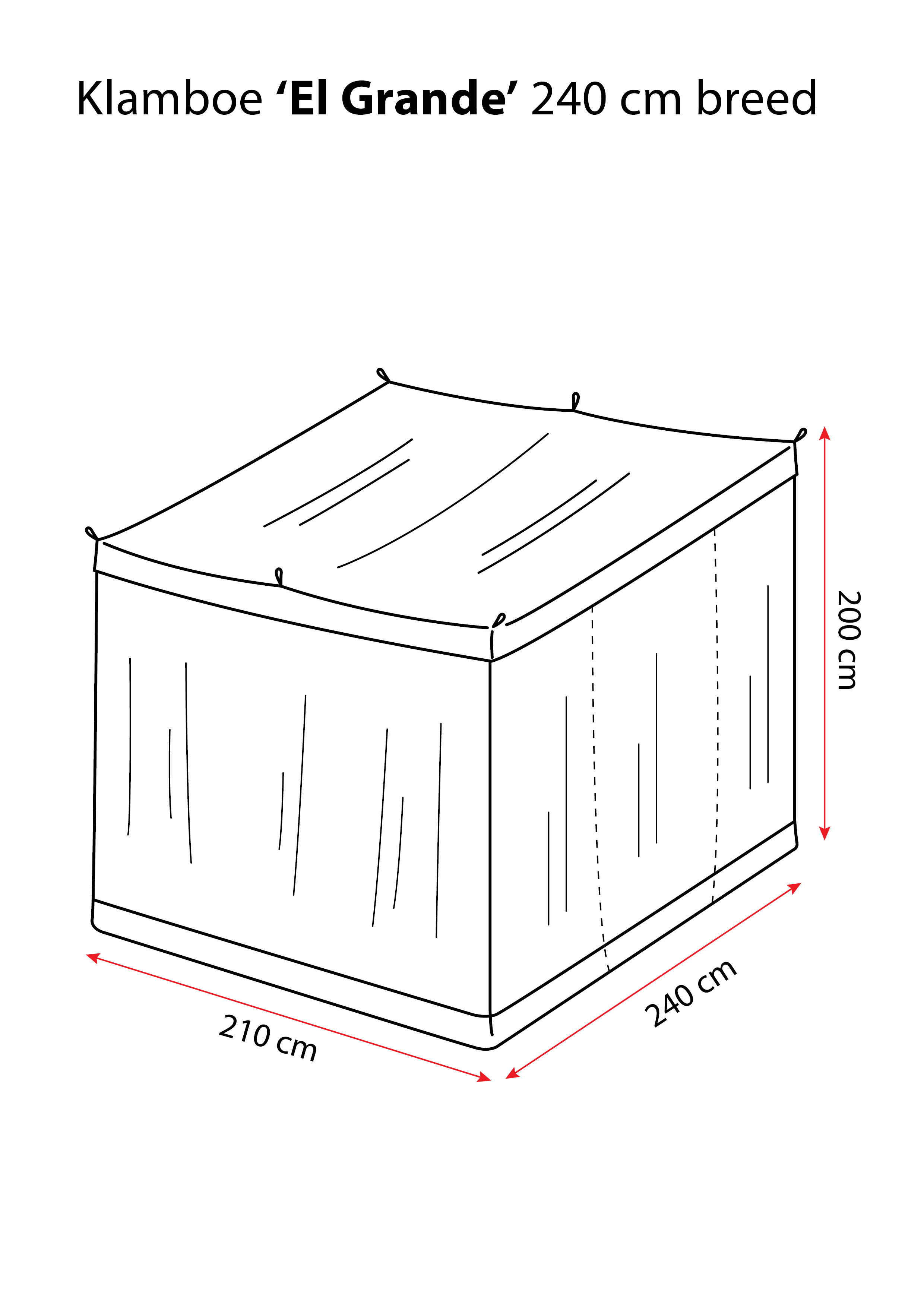 Breeze klamboe EL GRANDE B240xL210xH200cm 6/6