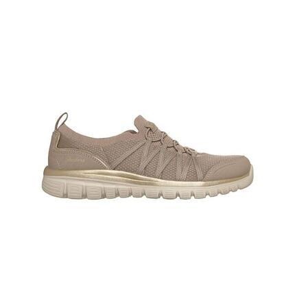 Zapatillas Mujer Skechers Graceful taupe/dorado sin cordones