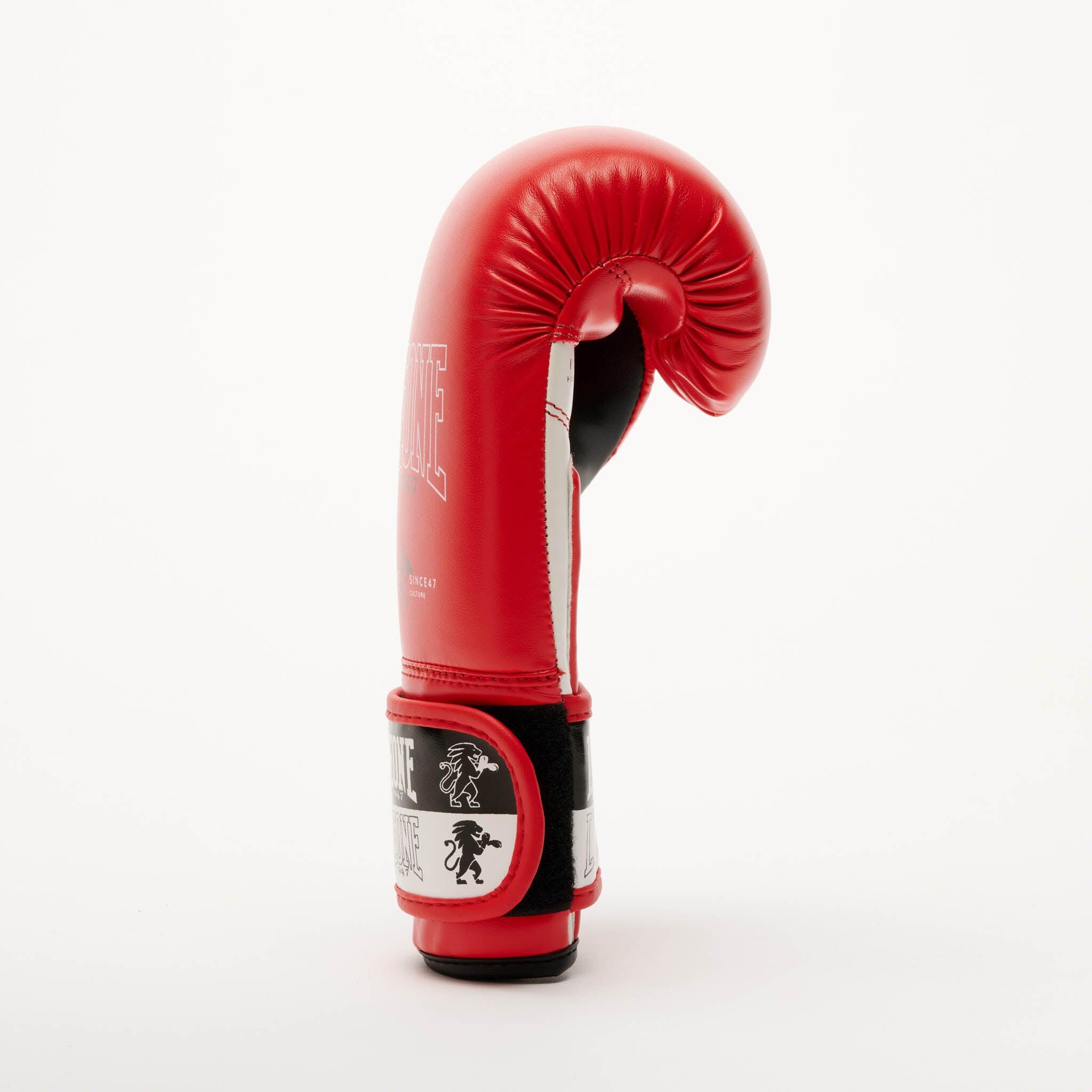Guantes de boxeo infantiles Leone1947 ICONIC rojos 6 oz 5/7