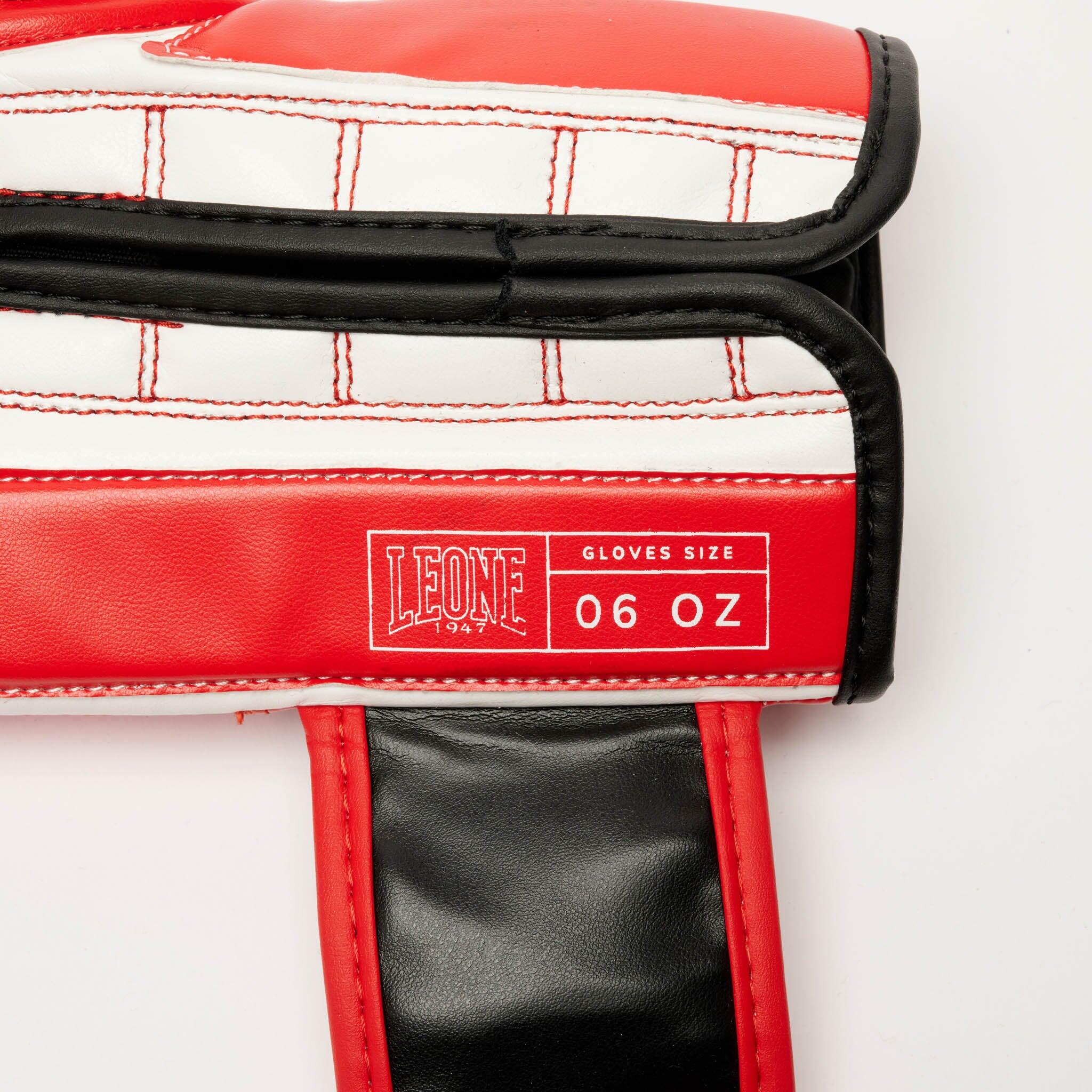Guantes de boxeo infantiles Leone1947 ICONIC rojos 6 oz 6/7