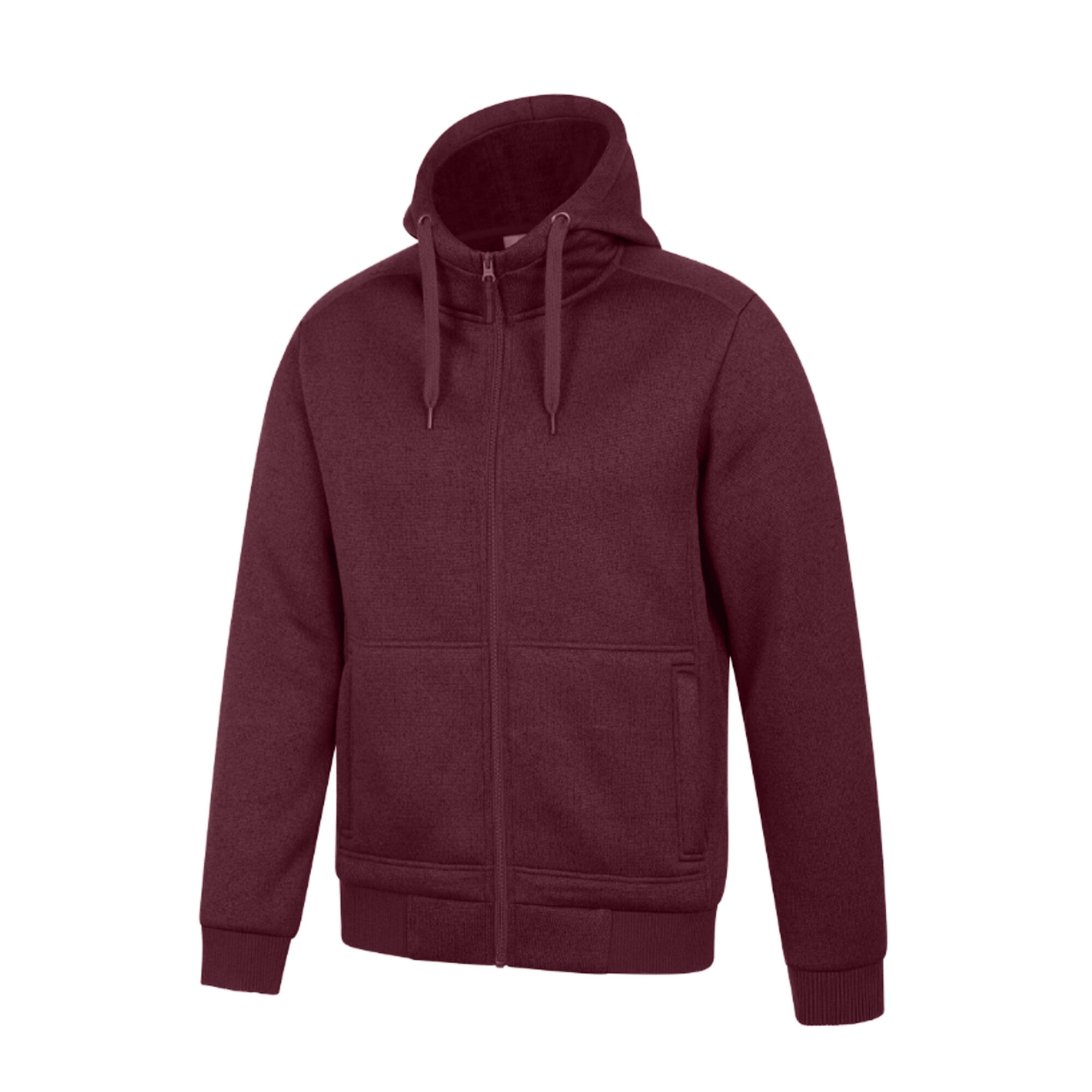 Felpa Con Cappuccio Uomo Mountain Warehouse Nevis II Borgogna 3/4